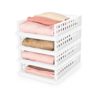 Compactor stohovatelný organizér se čtyřmi zásuvkami, midi 34 x 45 x 11,5, bílý