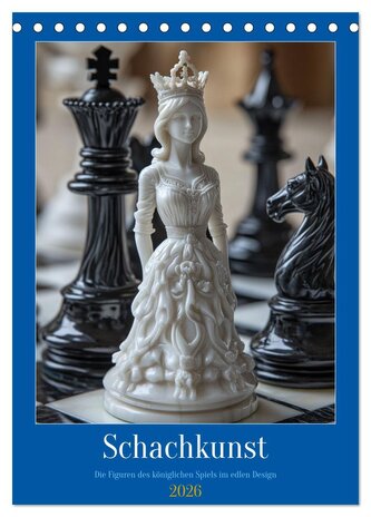 Schachkunst (Tischkalender 2026 DIN A5 hoch), CALVENDO Monatskalender