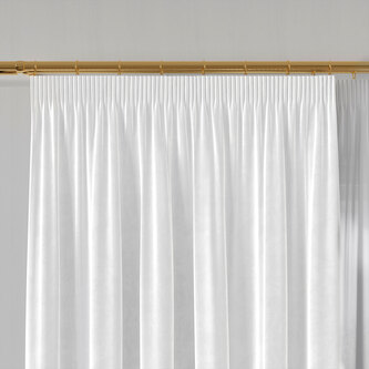 Dekorační krátký závěs s řasící páskou VELVINO color 101 bílá 140x160 cm (cena za 1 kus) MyBestHome