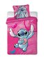FARO Povlečení do postýlky Lilo and Stitch pink  Bavlna, 100/135, 40/60 cm