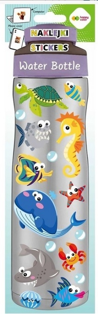 Naklejki WATER BOTTLE - Ocean Friends, 83x286 mm, Happy Color