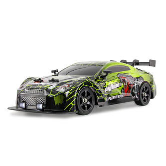 Drift Sport RC Car GTR 4WD 1:16 RTR s kouřem a LED osvětlením zelené