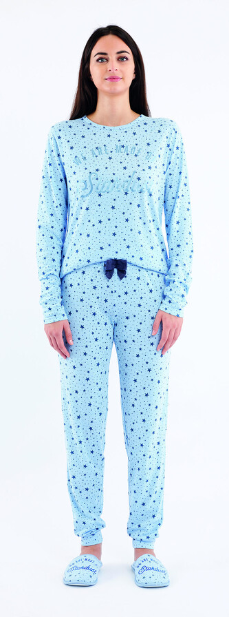 Dámské pyžamo Sorbetto Denisa modré (Denisa-lightblue) L