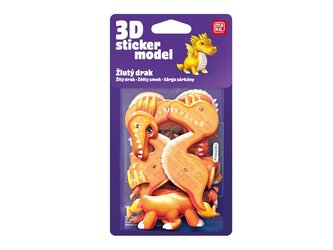 3D Sticker Model Ještěrky Žlutý drak - MAKE 1042621