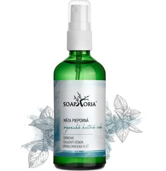 Organická květinová voda Máta peprná na akné a ekzémy 100ml Soaphoria