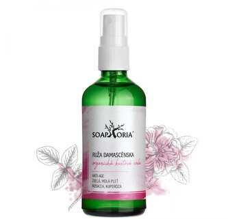 Růže damascénská - organická květová voda 100ml Soaphoria