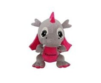 Smok "Kraków" szary różowy 15cm