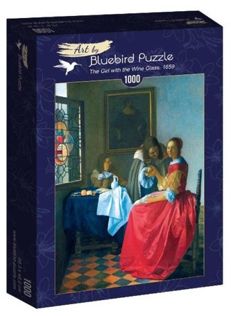 Puzzle 1000 Dziewczyna z kieliszkiem wina