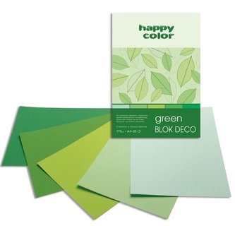 Blok A4/20K Deco Green 170g HAPPY COLOR