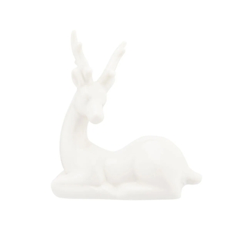 FIGURKA PORCELANOWY RENIFER 11X5X12,5 CM KOL. BIAŁY