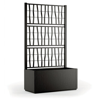 Květináč ETHICA s treláží/mřížkou 80cm, tmavě šedý