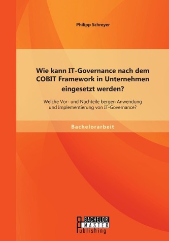 Wie kann IT-Governance nach dem COBIT Framework in Unternehmen eingesetzt werden? Welche Vor- und Nachteile bergen Anwendung und