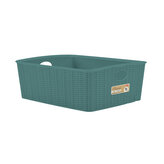 Košík Elegance L, 36x29x13cm, vysoký, zelenošedý