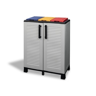 Skříň na tříděný odpad Linea Family 2dv/3víka-barevná