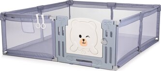 CHIPOLINO Dětská ohrádka s dveřmi Amico Grey