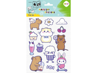 Naklejki 3D POP UP - Yummy Yum, Kapibara 146X240 mm, Happy Color