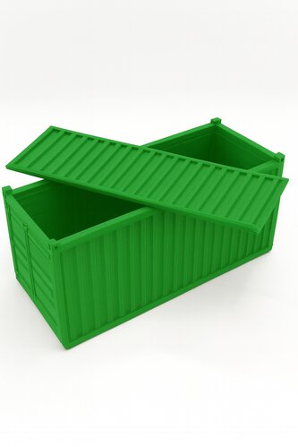 Organizér - Tmavě zelený lodní kontejner Velikost Mini