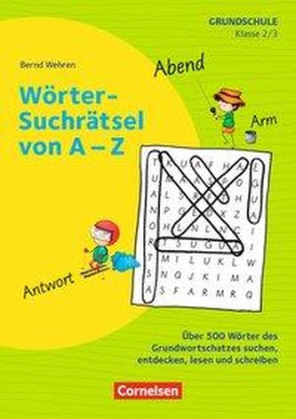 Klasse 2/3 - Wörter-Suchrätsel von A-Z