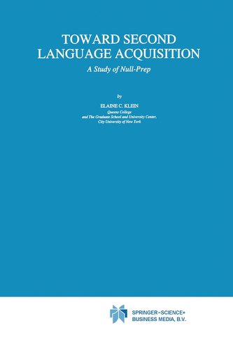 Toward Second Language Acquisition