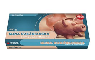 Glina rzeźbiarska samoutw. ceglasta 500g MONA