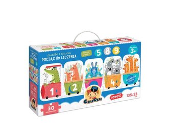 Puzzle s otvorom Vlak na počítanie