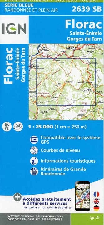 Florac.Ste-Énimie.Gorges du Tarn 1:25 000