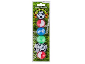 Magnes football śr. 30 mm 6szt