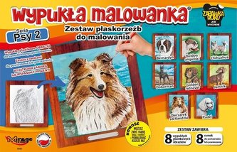 Wypukła malowanka - Psy Seria 2 Zestaw 8 wzorów
