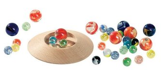 Sklenené gule s hracou doskou