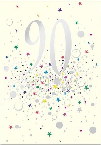 Karnet B6 z kopertą Urodziny 90