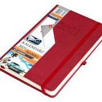 Kalendarz 2021 A5 Dzienny Mambo czerwony ELEFANT