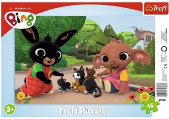 Trefl Puzzle Bing - Hra s koťaty / 15 dílků