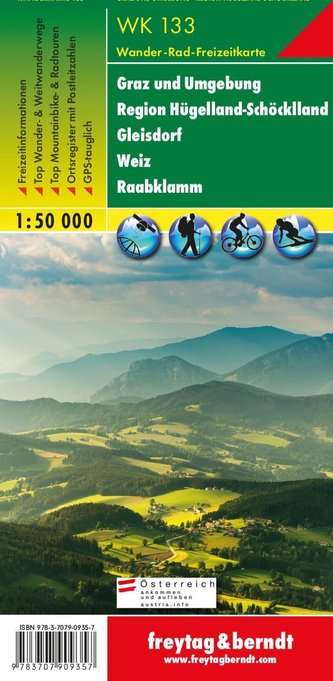 Freytag & Berndt Wander-, Rad- und Freizeitkarte Graz und Umgebung, Raabklamm, Gleisdorf, Lannach, Stübing