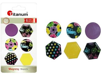 Magnesy do tablic 26mm 6szt