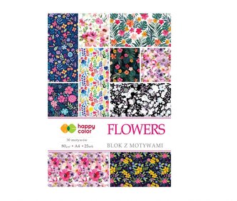 Podložka s motívmi kvetov A4/15K 80g HAPPY COLOR