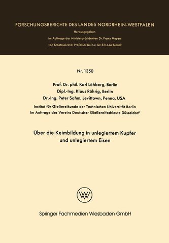 Über die Keimbildung in unlegiertem Kupfer und unlegiertem Eisen
