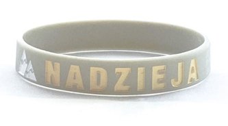 Opaska silikonowa - nadzieja - szary