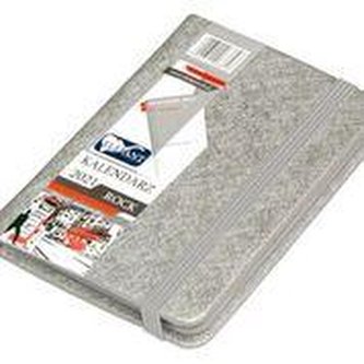 Kalendarz 2021 A7 Tyg. Rock srebrny ELEFANT