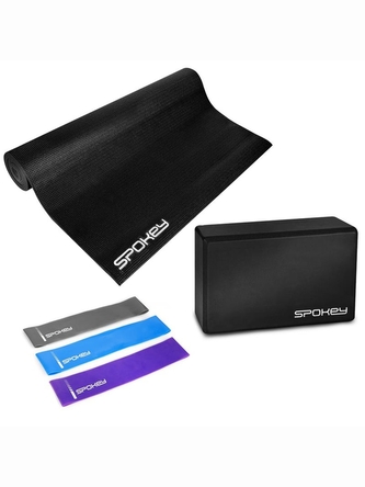 Spokey - MANTRA Jóga set podložka blok odporové gumy