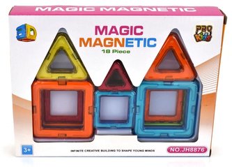 Klocki magnetyczne duże 18 elementów