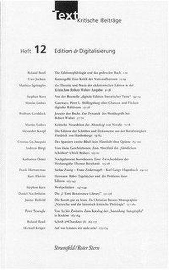 Text. Kritische Beiträge 12
