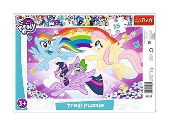 Puzzle ramkowe 15 Zabawa kucyków TREFL