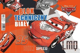 Blok techniczny biały A4/10K Cars