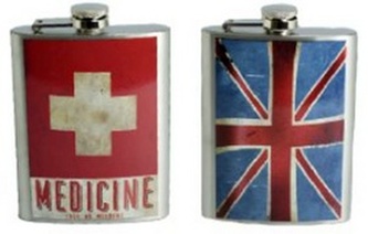 Likérka celokovová s potiskem Medicine,vlajka