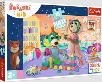 Puzzle 15 maxi Dobranoc, Trefliki na noc TREFL