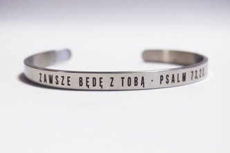 Bransoletka srebrna - Zawsze będę z tobą