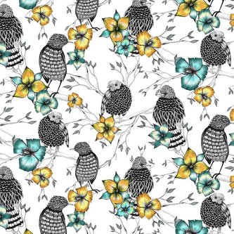 Karnet kwadrat CL0409 Etniczne ptaki