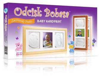 Sada detských odtlačkov - rám s tri-hnedou hlinkou