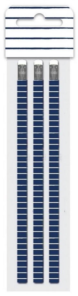 Ołówek drewniany Fashion paski bls 3szt