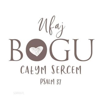 Podstawka korkowa - Ufaj Bogu całym sercem